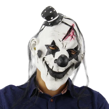 

New Halloween Masquerade Party Mask Latex Full Head Creepy Clown Mask Horror Scary Cosplay Mask for Halloween Costume Props