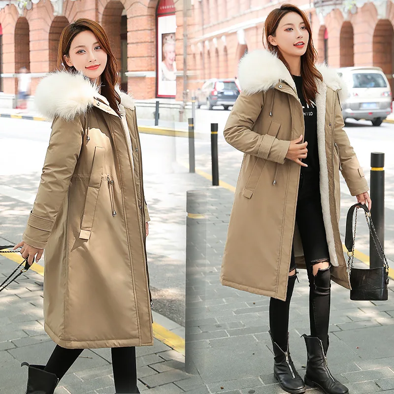 

Off Season Sale Mid-length Cotton-padded Clothes Women's 2019 New Style Korean-style Slim Fit Cotton Coat Parka Cotton-padded Ja