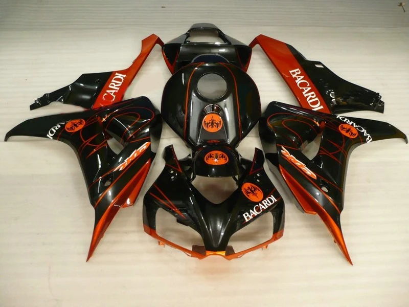 Литье под давлением обтекатель комплект для Honda CBR1000RR 2006 2007 сгоревшие оранжевые черные Обтекатели набор CBR 1000RR 06 07 OT13