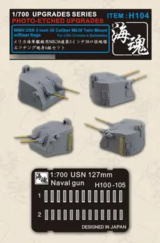 

Ocean Spirit 1/700 WWII USN 5 inch 38 Caliber Mk38 Twin Mount w/Blast Bags For USN Cruisers & Battleships (6pcs Cannon/Set) H104