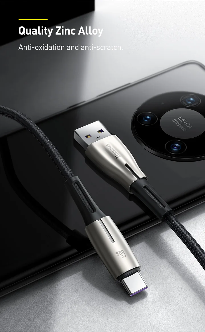 Baseus 66W 6A USB Type C Super Charge Cable 8