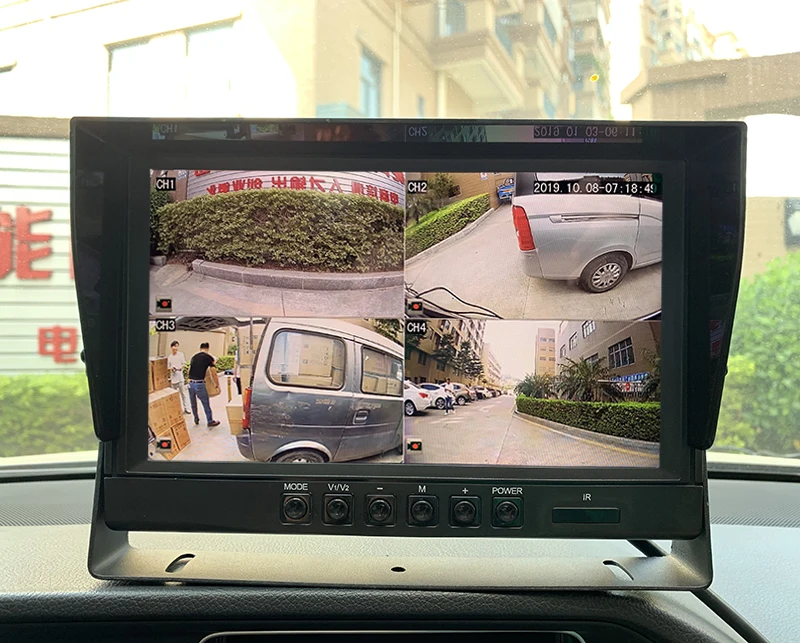GreenYi 9 дюймов AHD 1920*1080P автомобиль MP5 автомобиль 4CH DVR видео рекордер монитор для грузовика Ван автобуса HD парковочная камера системы
