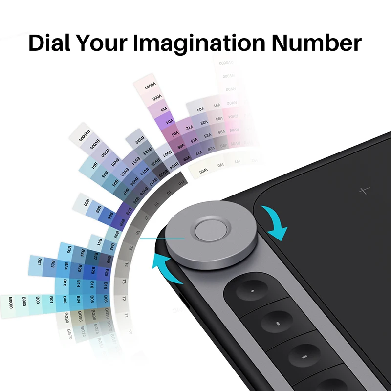 Графический планшет Huion Inspiroy Dial Q620M беспроводной цифровой для рисования с пером и