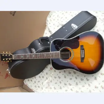 

sunburst acoustic guitar sunset acoustic electric guitar round body D classic acoustic guitar solid top