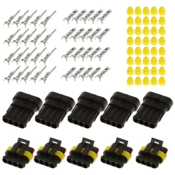 

150pcs/set Car Electrical 300V 12A 2/3/4/ Pin Wire Connectors Terminal Kit Quick Electrical Cable Connectors Snap