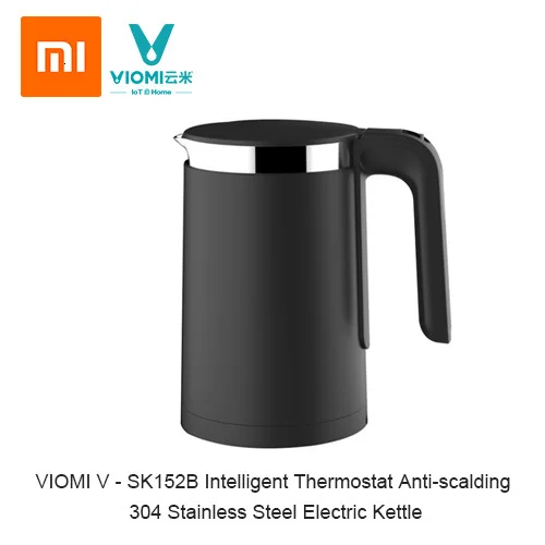 Xiaomi VIOMI Pro 304 л Электрический чайник Интеллектуальный термостат анти-Скарлетт 1800 Электрический чайник из нержавеющей стали Вт - Цвет: Black