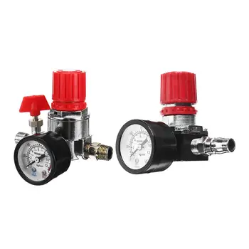 

4 Holes 1/4'' 140PSI Air Pressure Regulator Switch Air Control Compressor Pressure Relief Regulator Valve with Fitting