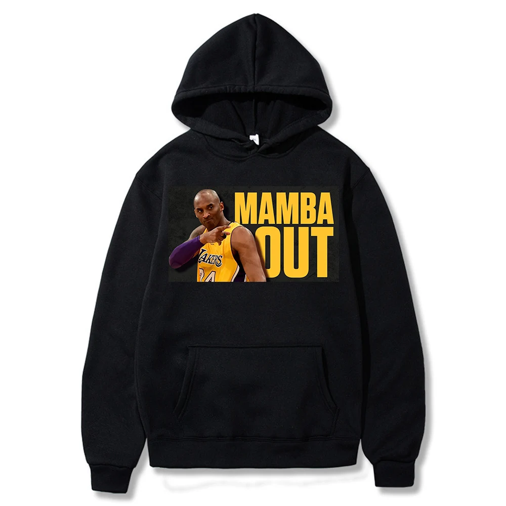 Kobe Bryant толстовка с капюшоном черная Mamba толстовки новые мужские свитшоты