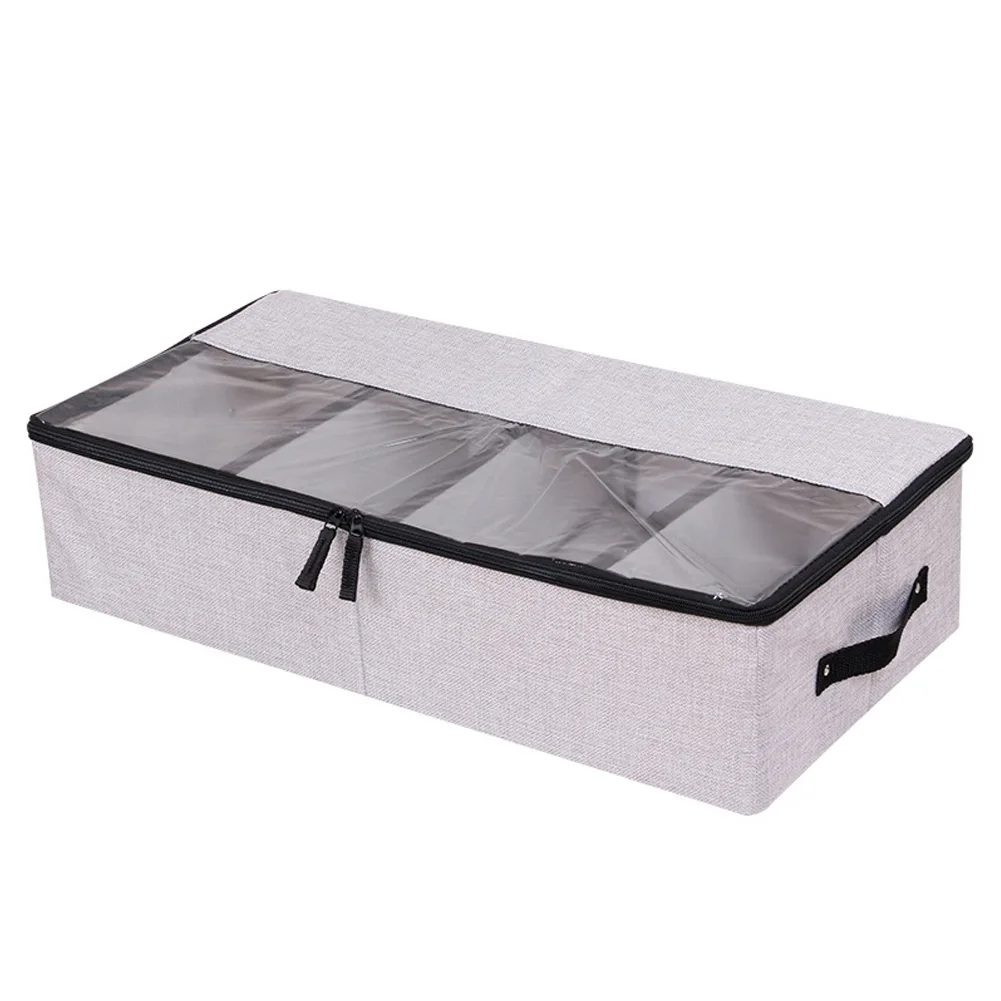 Воздухопроницаемый контейнер для хранения на молнии PP доска под кровать органайзер для одежды квадратный