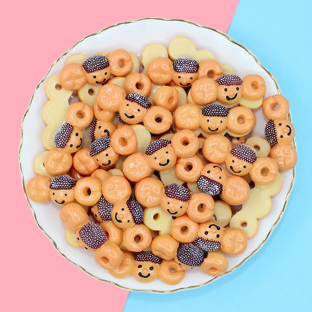 

10pcs Cute Simulation Food Bread Doll Resin Slime Charm Accessories Toy DIY Mobile Phone Case Decoration Materials