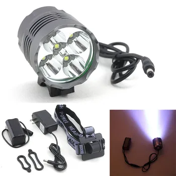 Camping Fiets Light Koplamp Outdoor Fietsen Waterdichte 10000Lm 5x Xm-U2 Led Fiets Licht Zaklamp Koplamp + Batterij