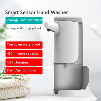 

450ml Soap Dispenser Touchless Automatic Smart Sensor Liquid Pump Hands-free Auto Hand Soap Dispenser For Bathroom