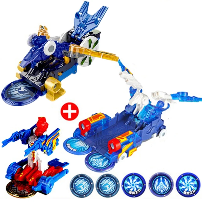 

2pcs Screechers wild burst deformation car set action figures multiple Chip capture wafer 360° flips transformation car kids toy
