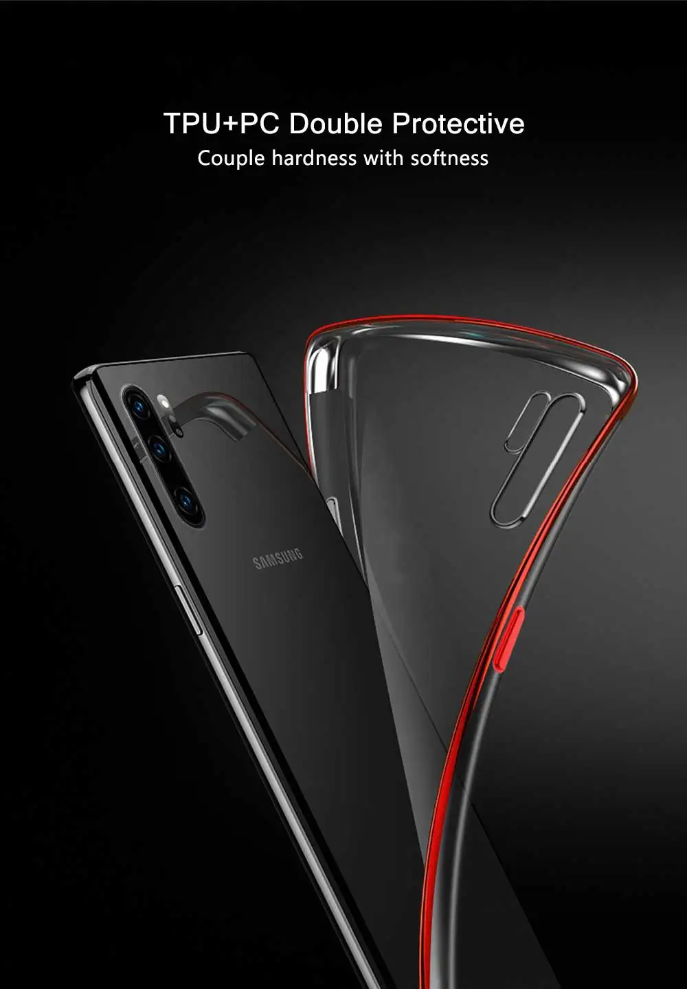 Мягкий чехол для samsung Note10 Plus Pro прозрачный чехол из ТПУ для Galaxy A10S A20S A30S A50S A10 A20 A30 A40 A50 A70