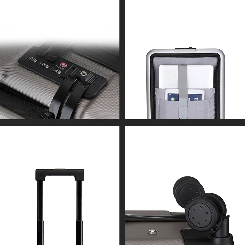 Передний боковой Карманный чемодан на колесиках, универсальный чемодан на колесиках для деловых поездок, сумка для компьютера, модная сумка на колесиках