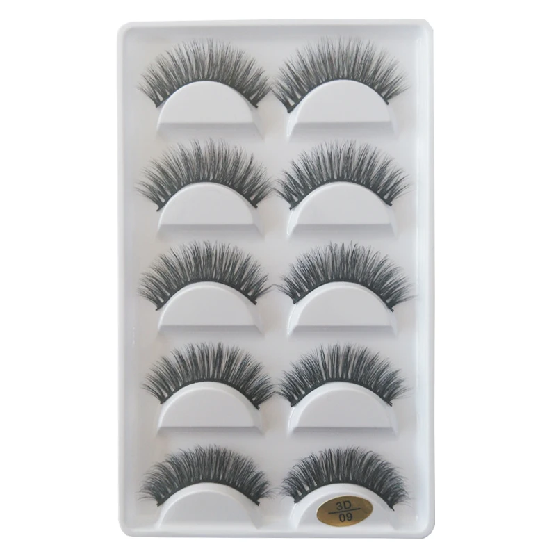 Faux Mink Eyelashes Extension Russian Cosplay Strip Lilly Thick 15mm Faux Mink Eyelashes Bulk Case Box with Customer