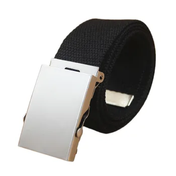

2020 New Arrival Design Exquisite Quality Luxury Practical Mens Military Canvas Webbing Waist Belt Metal Buckle 5 Colors hot