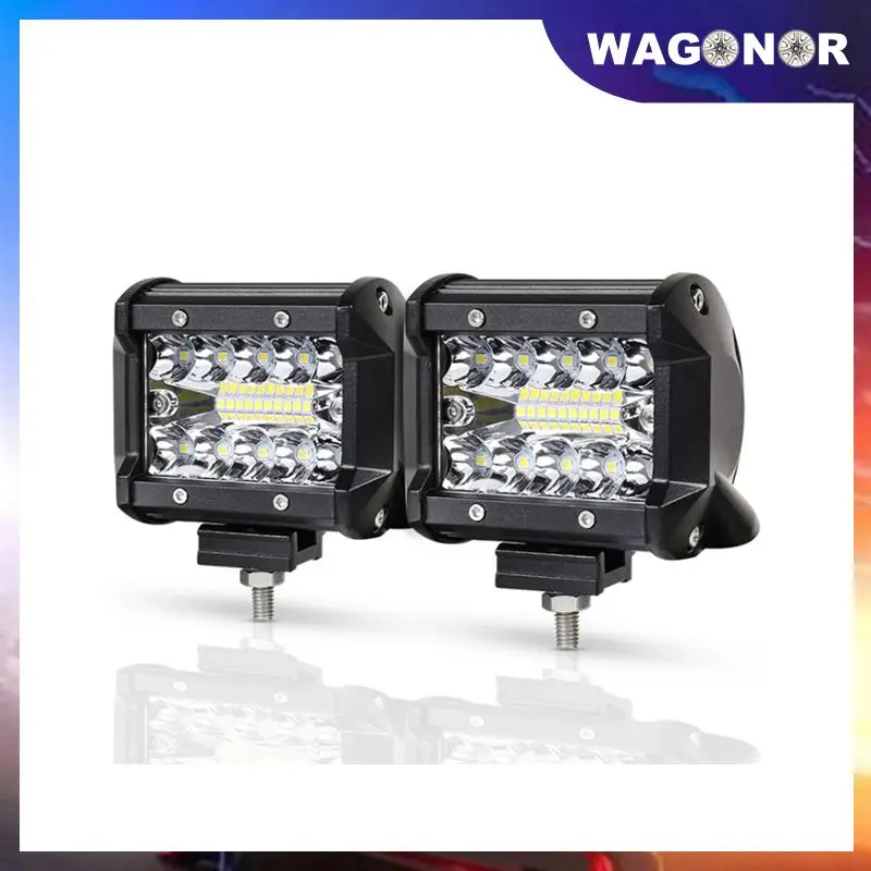 

60W 4INCH 20LED Work Light LED Light Bars Spot Flood Beam for Work Driving Offroad Boat Car Tractor Truck 12V 24V New 2021