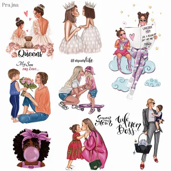 

Prajna Mom of Baby Girls Boys Patches Super Mom Clothes Stickers Iron On Transfer Heat Transfer Fashion Iron On Patches Washable