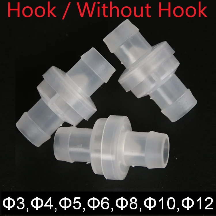 

Diameter 3mm 4mm 5mm 6mm 8mm 10mm 12mm Plastic Check Valve One-Way Pagoda Inline Non-Return Gas Liquid Water Fluid Hook Stopper