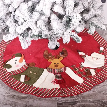 

New 120cm Snowman knitting Tree Skirts Christmas tree skirts mahua ornaments Christmas Tree Skirt Decoration Home Holiday Decor