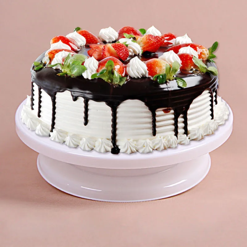  Cake Plate Turntable Rotating Anti-skid Round Cake Stand Cake Decorating Rotary Table Kitchen DIY P