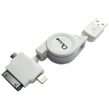 

USB CORD RETRACTABLE 3 IN 1 IPHONE/IPAD-MICROUSB-LIGHTNING