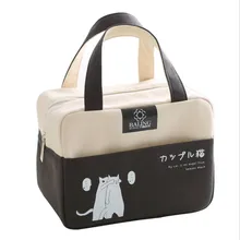 Functional Pattern font b Cooler b font Lunch Box Portable Insulated Canvas Lunch font b Bags