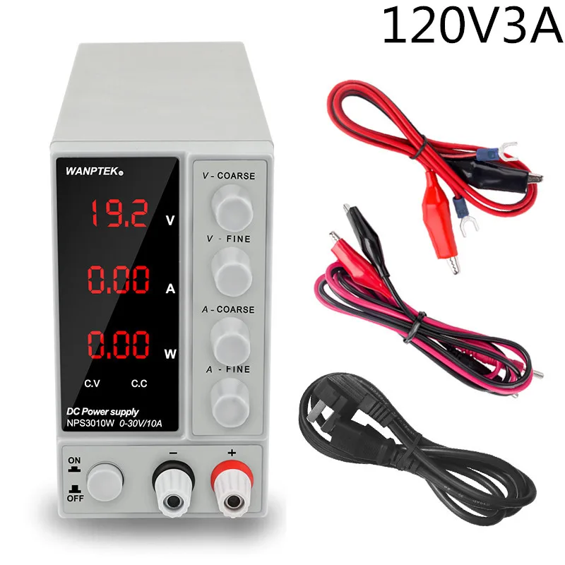 NPSW-120V3A 30 в 10A 60 в 5A лабораторный источник питания мини Импульсный блок питания постоянного тока фонте де банкада скамейке источник цифровой стабилизатор тока - Цвет: NPSW-120V3A