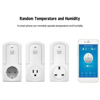

Temperature Humidity WiFi Thermostat Module Timer Smart Power Outlet Wall Socket It is plug and play, without any installation,