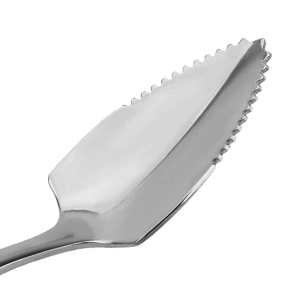 HILIFE Dessert Tea Coffee Spoon 15.5cm Fruit Grapefruit Spoon Serrated Edge Stainless Steel Tableware Flatware Long Handle stainless steel spoon