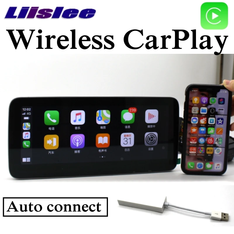 Liislee Wireless CarPlay Adapter Box Bluetooth auto connect Touch Screen Phone Car Radio By Head Unit For Safe Driving Control 000