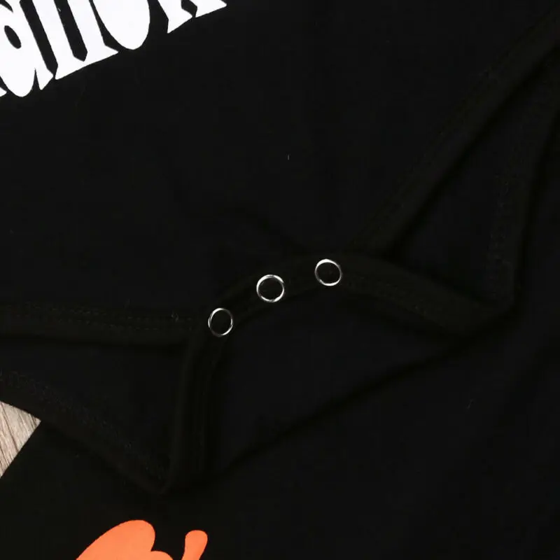 0-18M Newborn Infant Baby Boy Girl Halloween Clothing Set Pumpkin Long Sleeve Rompers + Pants + Hat Outfits