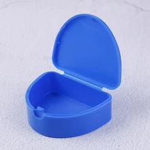 Пластиковый лоток для зубных протезов, контейнер для вставных зубов, ящики для зубных протезов, синяя утилита, ортодонтический зубной фиксатор, коробки для хранения, чехол, красота, здоровье