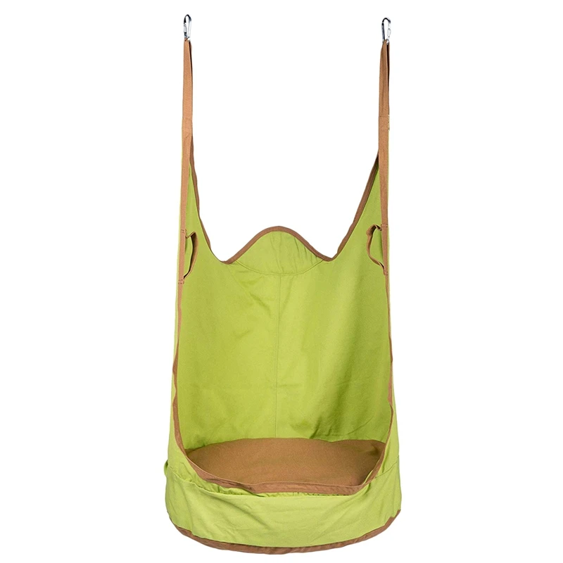 

Kids Pod Swing Seat Child Hanging Hammock Chair Indoor Outdoor Children Hammock Seat Pod Nook ( Green )