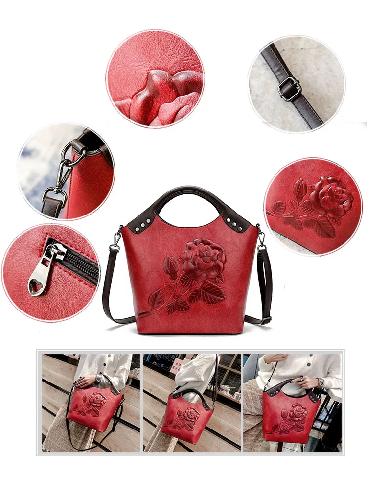 Bolsa das mulheres Subiu de Impressão Da
