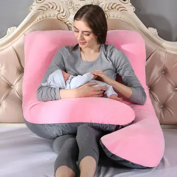 

Pregnancy Pillow Side Sleeper Pregnant Women Bedding Full Body U-Shape Cushion Long Sleeping Multifunctional Maternity Pillows