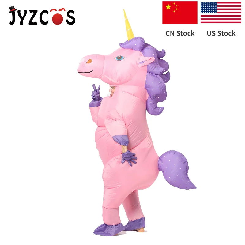 Новый надувной костюм единорога JYZCOS для мальчиков и девочек с животным тематикой
