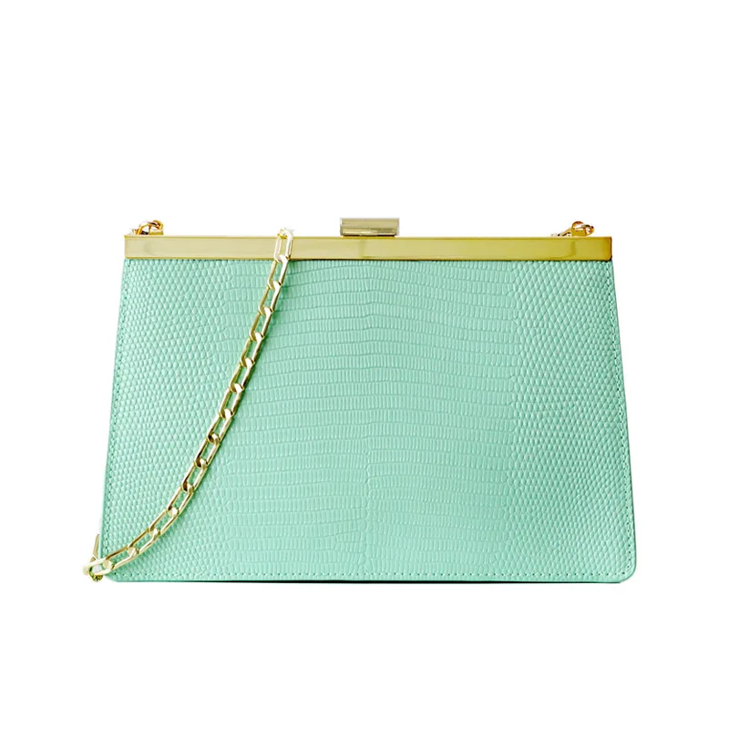 

Genuine Leather chain bag clasp women shoulder bag portable envelope bag small square handbag GN-SB-tkxfst