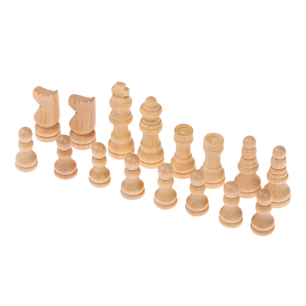 16Pcs Backgammon Draughts Chess Game Props Chessman 48mm King for Party Toys Chess Games