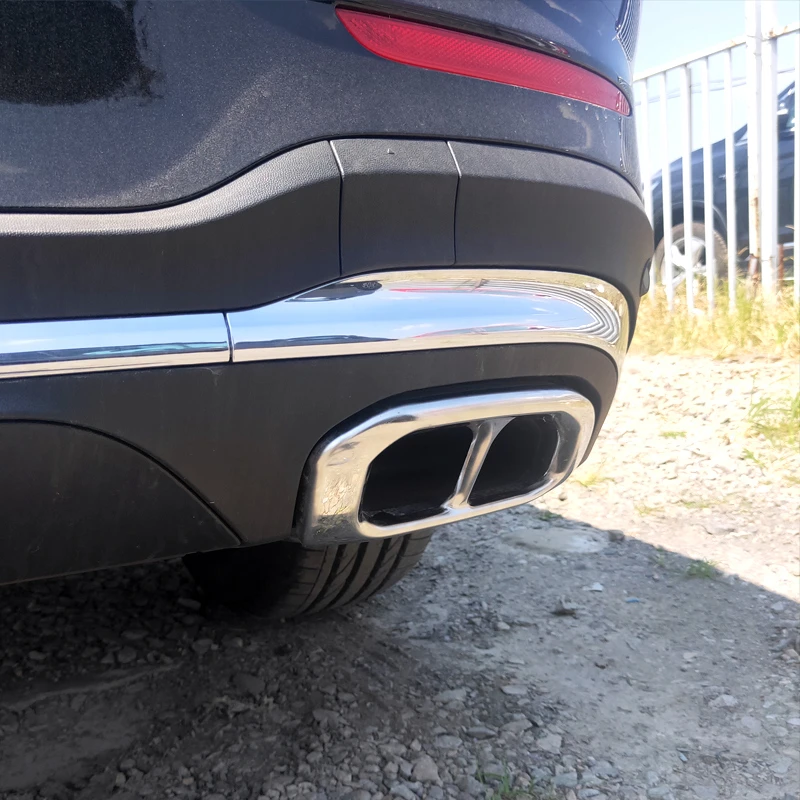 For Mercedes Glc X253 Glc260 Coupe Modified Rear Bumper Exhaust Pipe Four Out Tail Throat Car Stickers Accessories Glc300 Mufflers Aliexpress
