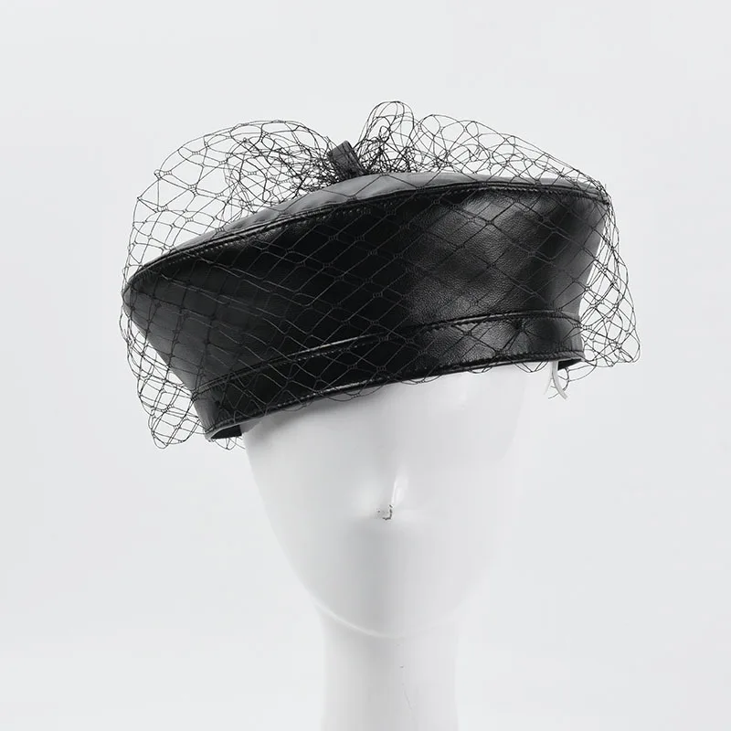 Black Beret Hats For Women Sweet Beanie 