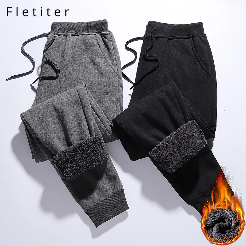 

Fletiter Sweatpants 2019 Trousers Mens Fashions Pants Men Joggers pantalon homme Harem Pants Man Winter Warm Plush Pants 5XL