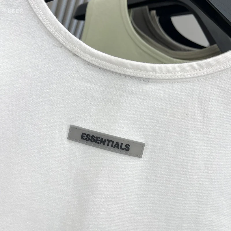 Essentials Men's Sleeveless T-shirt 100% Cotton Reflective Back Printed Letters Hip Hop Men Sleeveless Shirt Essentials Men's Sleeveless T-shirt 100% Cotton Reflective Back Printed Letters Hip Hop Men Sleeveless Shirt