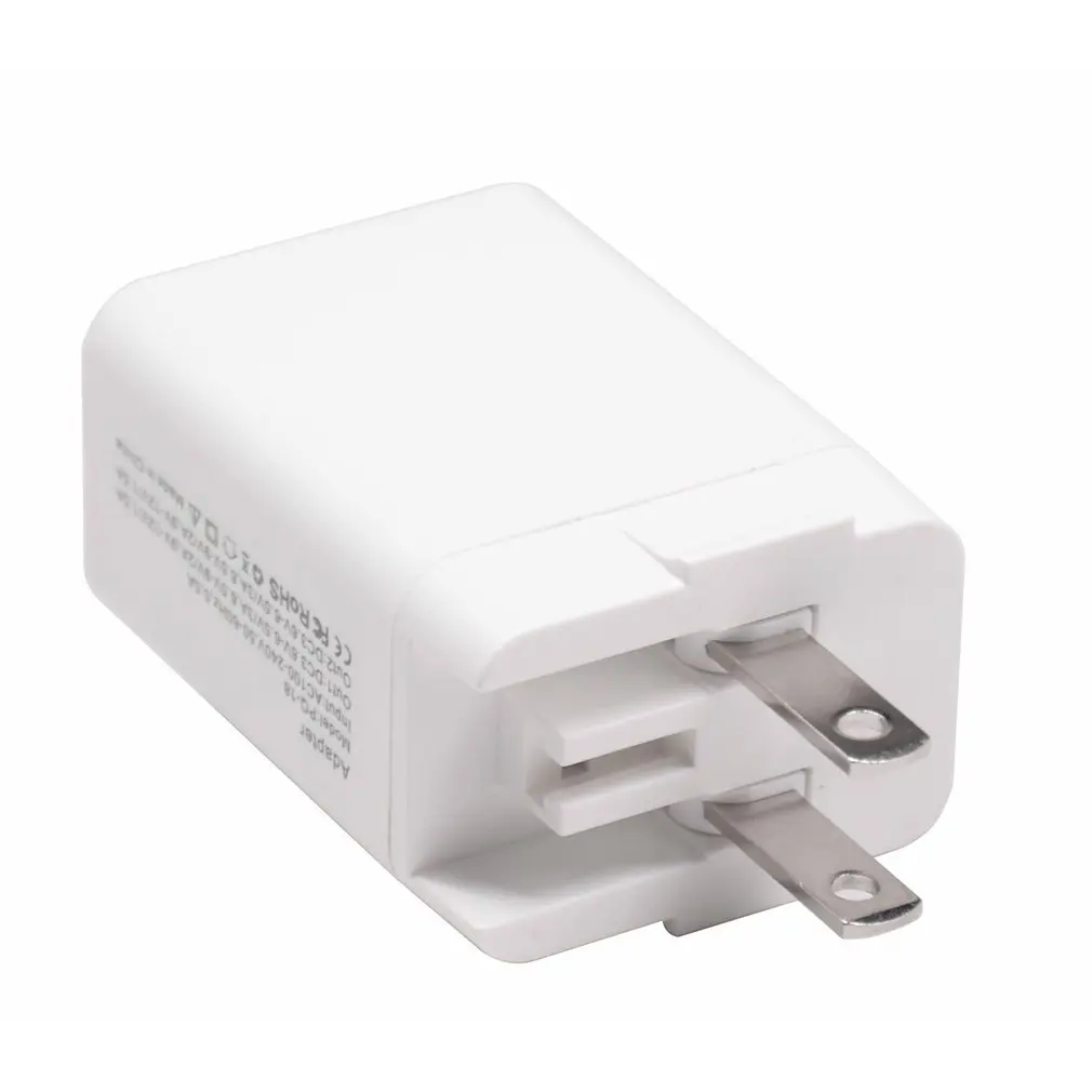 18 Вт PD+ QC3.0 зарядное устройство Быстрая зарядка usb зарядная станция адаптер питания Универсальный мобильный телефон Настольный настенный дом - Цвет: US-Convertible