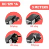 Adaptateur d'alimentation professionnel de sécurité, 12V 1a, 3 mètres de long, convertisseur d'alimentation, prise ue/US/UK / AU pour caméra CCTV, RXZ12V1A ► Photo 2/6