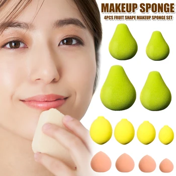 

4Pcs Fruit Shape Makeup Sponge Set Foundation Blending Sponge Beauty Sponge Set for Liquid Cream and Powder KG66