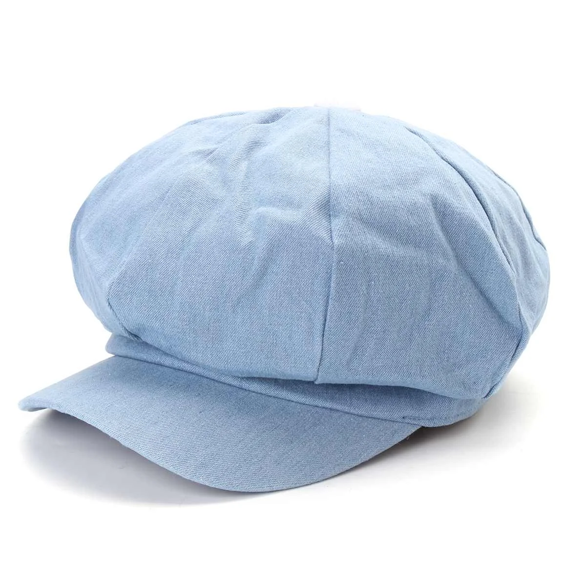 Унисекс, Потертая джинсовая восьмиугольная кепка, газетный берет, шапка для женщин, шляпа от солнца, женская летняя Весенняя Ретро плоская кепка, кепки для езды, береты