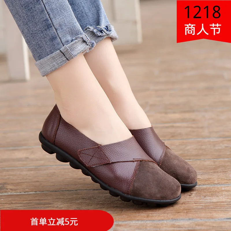 

2019 Large Size WOMEN'S Shoes Casual Versatile WOMEN'S Shoes Low Top Comfortable Velcro Moccosins