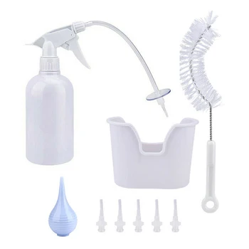 

10pcs Anti Blockage Disposable Tips Salon Bulb Aspirator Portable Ear Washing Kit Brush Hearing Loss Proof Cleaning Spray Bottle